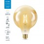 Bec LED inteligent vintage (decorativ) WiZ Connected Filament Gold G125 ,Wi-Fi, E27, 6.7W (50W), 640 lm, lumina alba (2000-5000K