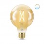 Bec LED inteligent vintage (decorativ) WiZ Connected Filament Gold G95 ,Wi-Fi, E27, 6.7W (50W), 640 lm, lumina alba (2000-5000K)