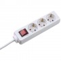 Prelungitor Bachmann SELLY 3xCEE7/3 PC, cu intrerupator, lungime cablu 1.5m, H05VV-F 3G1, alb