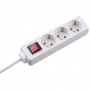 Prelungitor Bachmann, 3 prize, 3m, Tip Schuko, indicator optic, intrerupator, protectie copii, culoare alba