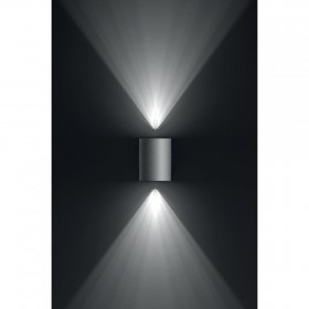 Aplica LED pentru exterior Philips Cistus, 2x4.5W (70W), 1000 lm, lumina calda (2700K), dimabila, IP44, 117x109x140mm, Inox