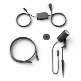 Spot LED RGB pentru exterior cu spike Philips Hue Lily, 8W (49W), 600 lm, lumina alba si color (2200-6500K), IP65, 70x84x194mm, 