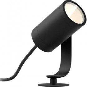 Extensie Spot LED RGB pentru exterior cu spike Philips Hue Lily, 8W (49W), 600 lm, lumina alba si color (2200-6500K), IP65, 70x8