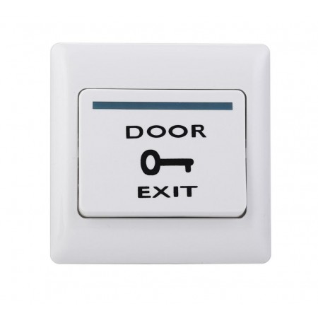 Buton de iesire incastrabil din plastic, ND-EB02A, fara LED Iesire contact: NO/NC, tensiune 220V, 300mA, auto reset, culoare alb