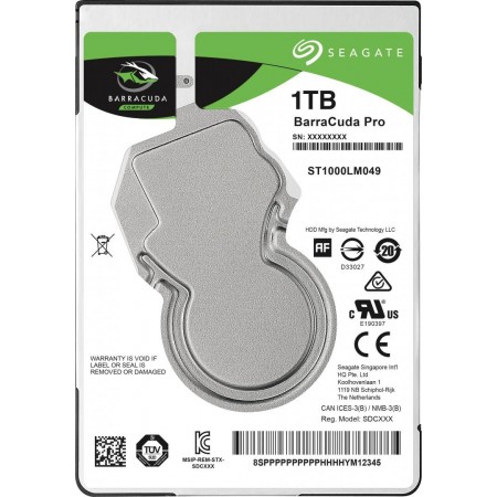 HDD Laptop Seagate BarraCuda® 1TB, 7200RPM, SATA III