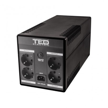 UPS TED Electric 1600VA / 900W Line Interactive cu 4 iesiri schuko