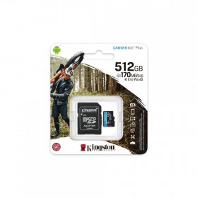 Card de Memorie MicroSDXC Kingston Canvas GO Plus, 512GB, Adaptor SD, Class 10