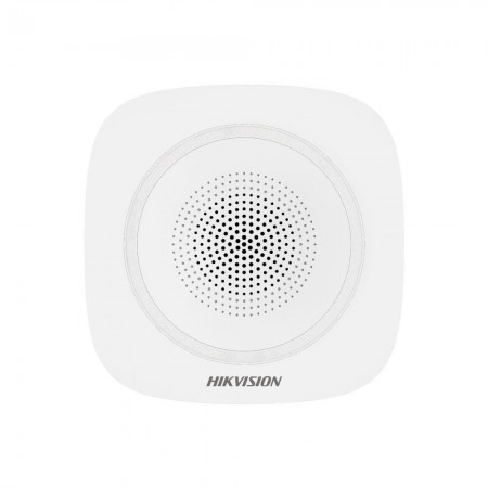 Sirena interior wireless AX PRO Hikvision DS-PS1-I-WE(Red Indicator) 868MHz two-way Tri-X wireless technology, distanta comunica