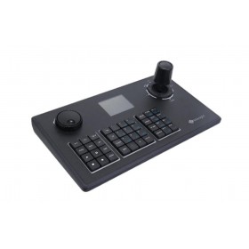 Tastatura  Milesight MS-K01, Echipamente controlate: NVR si camere PTZ Ecran: 58X44(2.8") Blue Screen Joystick:4-axis Interfata 