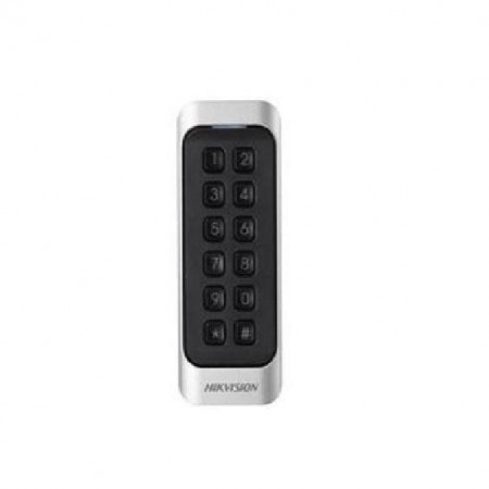 Cititor de card cu tastatura Hikvision DS-K1107AEK, citeste carduri cu frecventa de 125 KHz, distanta citire:  50 mm, RS-485, Wi