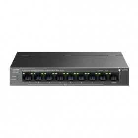 "9-Port 10/100 Mbps Desktop Switch with 8-Port PoE+ PORT: 8× 10/100 Mbps PoE+ Ports, 1× 10/100 Mbps Non-PoE Port SPEC: 802.3at/a
