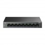 "9-Port 10/100 Mbps Desktop Switch with 8-Port PoE+ PORT: 8× 10/100 Mbps PoE+ Ports, 1× 10/100 Mbps Non-PoE Port SPEC: 802.3at/a