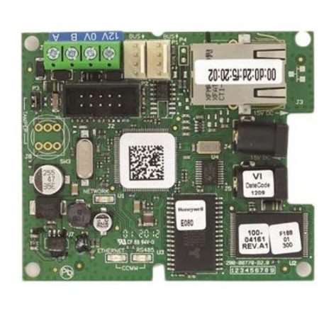 Honeywell Galaxy Dimension IP Module, supports ISOM protocol, 1x RS-485, 100Base-T/ 10Base-T communication speed, 12-15 V DC