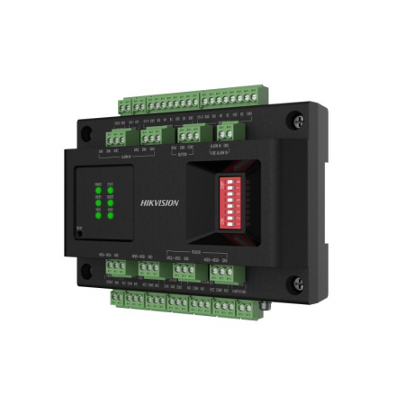 Door control modul Hikvision DS-K2M002X:  -Supports 2 door control. It can connect with access controller via RS-485 -Connects w
