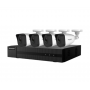 KIT IP 4x CAMERE BULLET 4MP IPC-B140H(2.8 mm) + 1x NVR 8PoE HIWATCH HWN-2108MH-8P