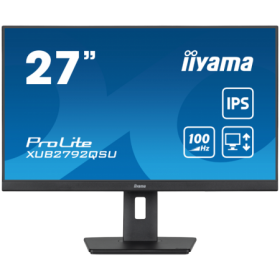 IIYAMA Monitor LED XUB2792QSU-B6 27” WQHD IPS 2560 x 1440 @100Hz 250 cd/m² 1300:1 0.4ms MPRT HDMI DP 4xUSB 3.2 Full Ergonomic