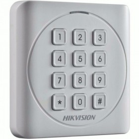 Cititor card cu tastatura Hikvision DS-K1801MK, citeste carduri MIFARE 13.56MHz, distanta citire: 50mm, comunicare: Wiegand 26/3