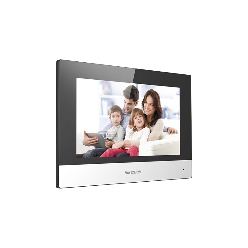 Monitor videointerfon Touch Screen TFT LCD 7 inch, conectare 2 fire, Wifi - HIKVISION DS-KH6320-WTE2