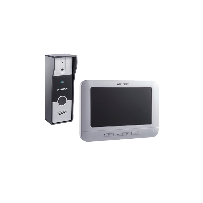 Kit videointerfon analogic 7'', conectare 4 fire - HIKVISION DS-KIS202