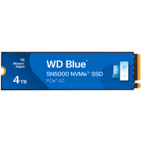 SSD WD Blue SN5000 4TB M.2 2280 PCIe Gen4 x4 NVMe QLC, Read/Write: 5500/5000 MBps, IOPS 690K/900K, TBW: 1200