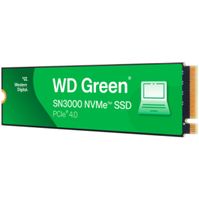 SSD WD Green SN3000 500GB M.2 2280 S3-M PCIe Gen4 x4 NVMe, Read/Write: 5000/4100 MBps, TBW: 100