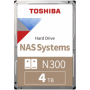 HDD NAS TOSHIBA N300 4TB CMR, 3.5'', 512MB, 7200RPM, SATA, TBW: 180