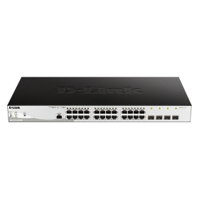D-Link Switch DGS-1210-28P/ME, 24 porturi Gigabit PoE Base-T, 4 porturi SFP1000Mbps, Capacity 56Gbps, 19" Rackmount, WebSmart, 2