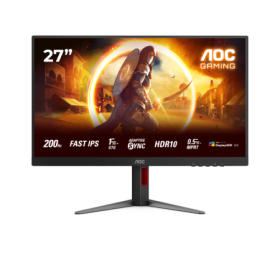 Monitor AOC 27" 27G4HA, Diagonal (inch): 27, Diagonal (cm): 68, Aspect ratio: 16:9, Panel: Fast IPS, Resolution: 1920x1080, Refr