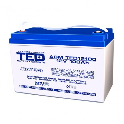 TEDBATERIE AGM TED12100M8 12V 100Ah