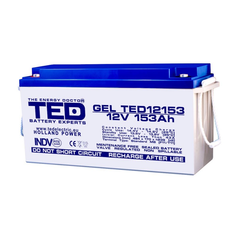 TEDBATERIE GEL TED12153M8 12V 153Ah