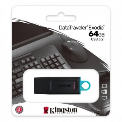 KS USB 64GB DATATRAVELER EXODIA 3.2 BK/T