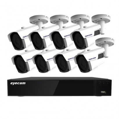 Sistem supraveghere video IP 8 camere exterior Starvis 60m 1080P Eyecam