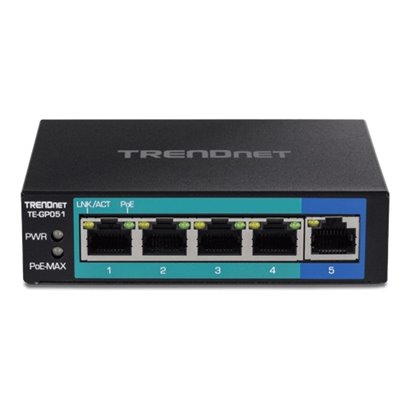 Switch 5 porturi Gigabit PoE+ 35W - TRENDnet TE-GP051