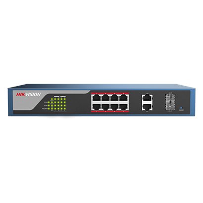 Switch Web-managed 8 porturi PoE, 2 porturi SFP uplink, - HIKVISION DS-3E1310P-E
