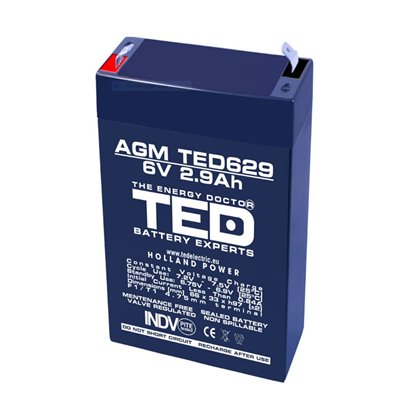 Acumulator AGM TED629F1 6V 2.9Ah