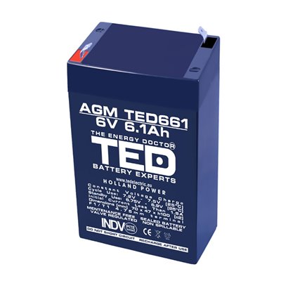 TEDBATERIE AGM TED661F1 6V 6.1Ah