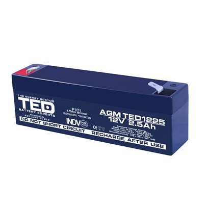 Acumulator AGM TED1225F1 12V 2.5Ah