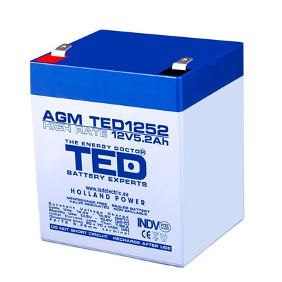 Acumulator AGM TED1252HR 12V 5.2Ah HIGH RATE