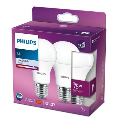 Pachet 2 becuri LED Philips, EyeComfort,