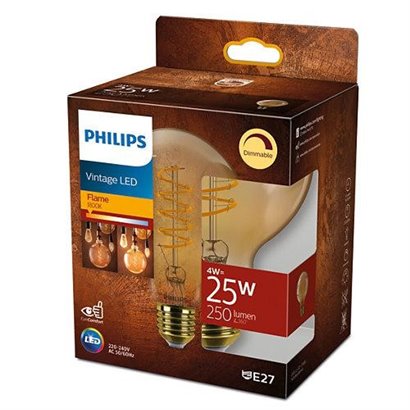 Bec LED vintage Philips Classic G93, int