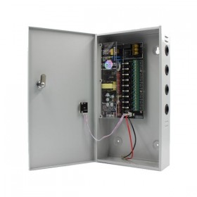 Strong Euro PowerSursa alimentare CCTV 12V 8A 9 iesiri cu backup STR1208-09CB