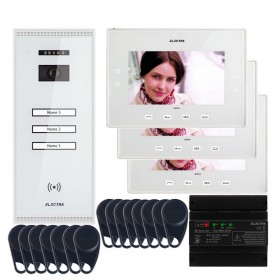 copy of Videointerfon Electra Extra 7” pentru 3 familii montaj aparent