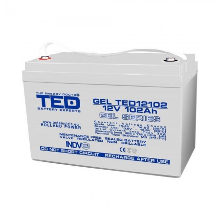 Baterie VRLA Gel 12V 102Ah M8 F12