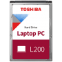HDD Mobile TOSHIBA 2TB L200 2TB (2.5'', 128MB, 5400RPM, SATA 6Gbps), retail pack
