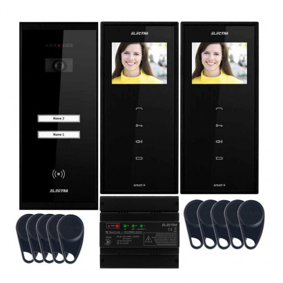Videointerfon Electra Smart+  3.5” pentru 2 familii montaj aparent