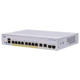 Switch  CISCO CBS250-8PP-E-2G, 8 PORTURI 10/100/1000, 2 x SFP, POE 45w, Buffer: 1.5 Mb, Flash 256Mb, CPU: 800 MHz ARM , DRAM: 51