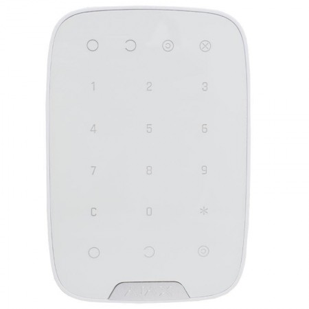 "Tastatura wireless, alb - AJAX Armarea / dezarmarea sistemului, setare facila prin aplicatia Android / iOS Indicatii armare / d