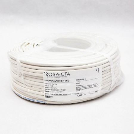 Cablu alarma 10 x 0.22 premium, cupru 100%, cod: I103IT, Li-Y(ST)Y, made in Italy, utilizare pentru sisteme de alarma, manta ext