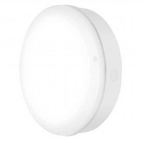 Aplica LED pentru exterior Ledvance SURFACE BULKHEAD 250 ON/OFF, 10W, 800 lm, lumina neutra (4000K), IP65, Ø25cm, plastic, Alb