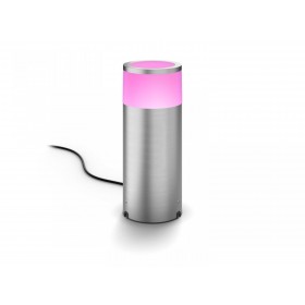 Stalp LED RGB pentru iluminat exterior Philips Hue Calla, 8W (49W), 590 lm, lumina alba si color (2000-6500K), IP44, 252x102mm, 